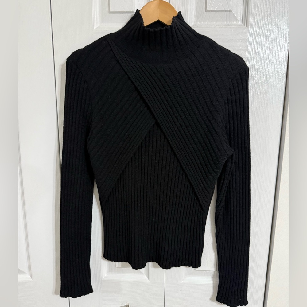 Envelope 1976 Ribbed Mockneck Cashmere Sweater size 40 US 8